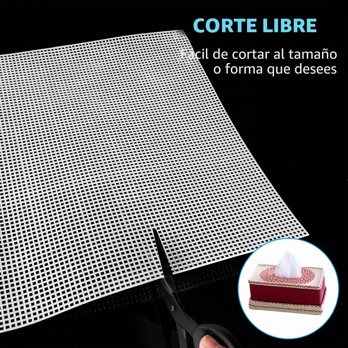 SHUESS 15 hojas de plástico de lona, rejilla de plástico de plástico para punto de cruz, malla de lona de punto de cruz, rejilla de plástico, accesorios para manualidades y proyectos de costura, color