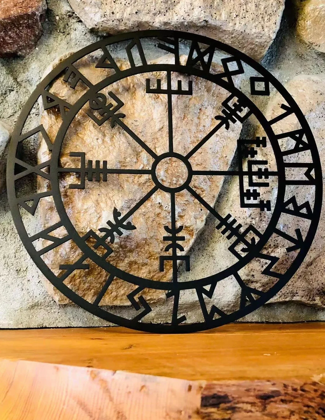 TUHNHGD Vikingo Decoracion Pared Metal, Decoracion De Pared, Pared Decoracion, Arte De Pared De Metal, Runas Vikingas, Escultura Decorativa (Viking 2pcs)