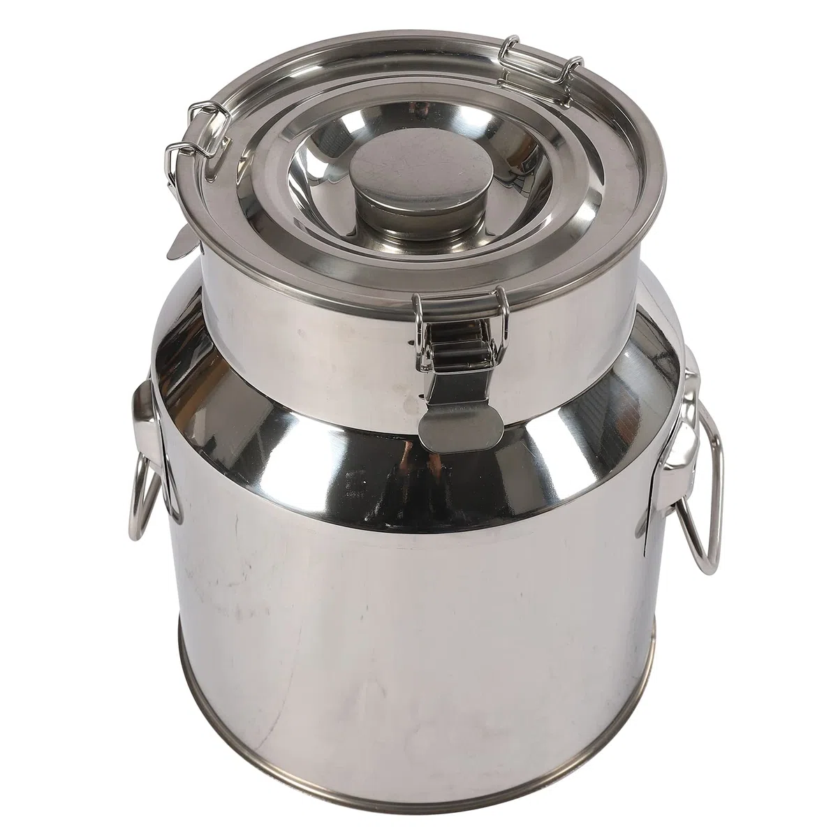Jarra de leche de acero inoxidable 201, hermética, con 1 bolsa de transporte de vino, cubo de leche, jarra de té, bidón de té, multifuncional, con junta de silicona, resistente (14 L)