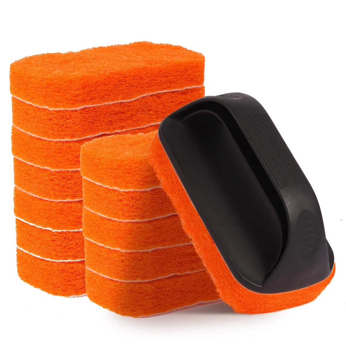 Kit de limpieza de plancha de 14 piezas para Blackstone y Camp Chef, almohadillas antiarañazos para limpiar cocina, baño, kit de limpieza de parrilla plana con 13 almohadillas de limpieza de plancha
