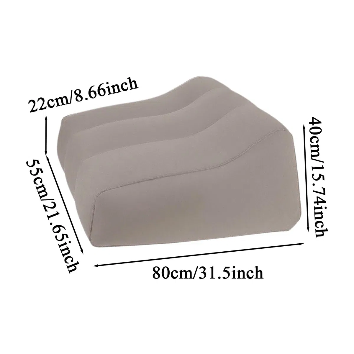 Almohada de Elevación para Piernas Hinchadas Cojín de Soporte para Piernas | Cojín Cuña Para Cama Inflable para Embarazo Viajes Cama Sofá Adultos y Mayores
