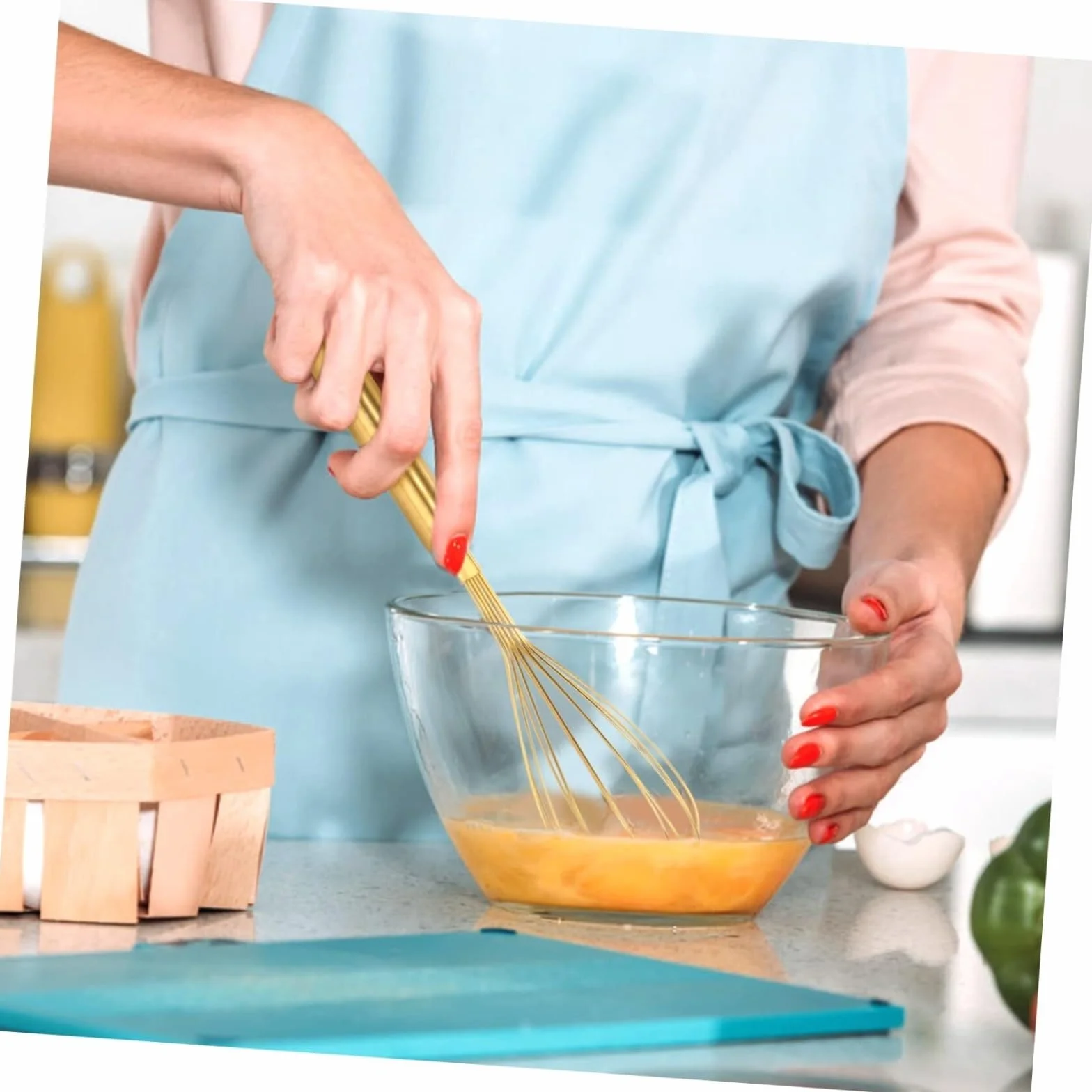 Varillas de Batir para Cocinar Batidor De Huevos Portátil De Mano Con Forma De Globo, Suministros De Cocina For Salsa Manual, Mezclador De Harina Y Huevo De Acero Inoxidable Huevos, Espumar, Batir(12i