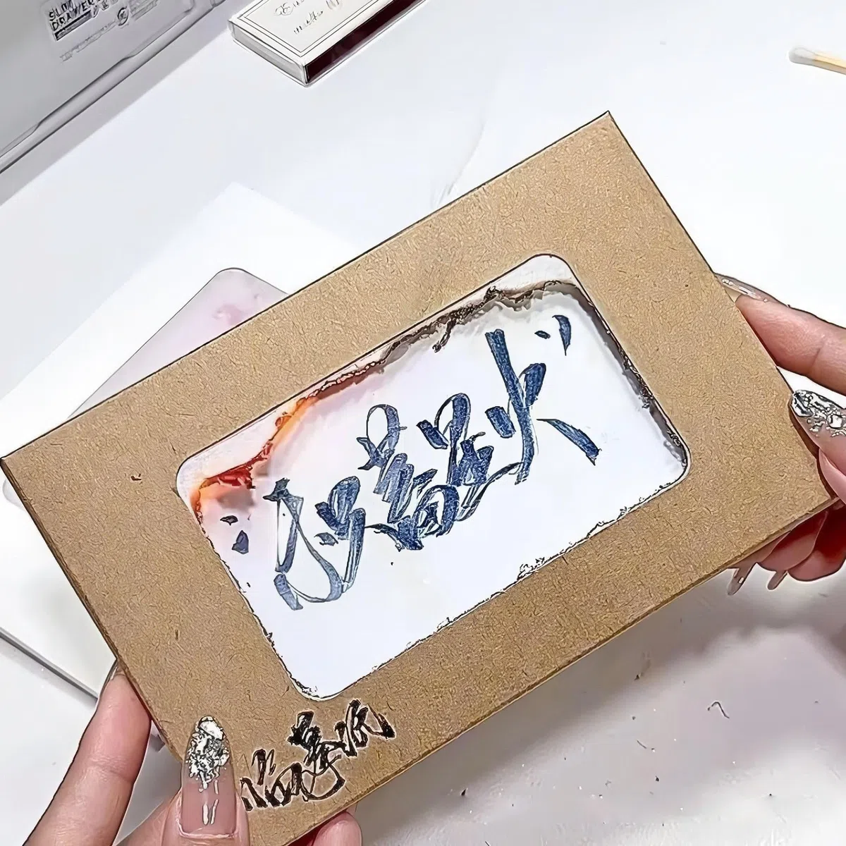Generisch Tarjeta de cumpleaños de llama DIY con sobre premium, saludos de vacaciones escritos a mano, efecto de quema seguro, juego de tarjetas hechas a mano para ocasiones especiales (blanco)
