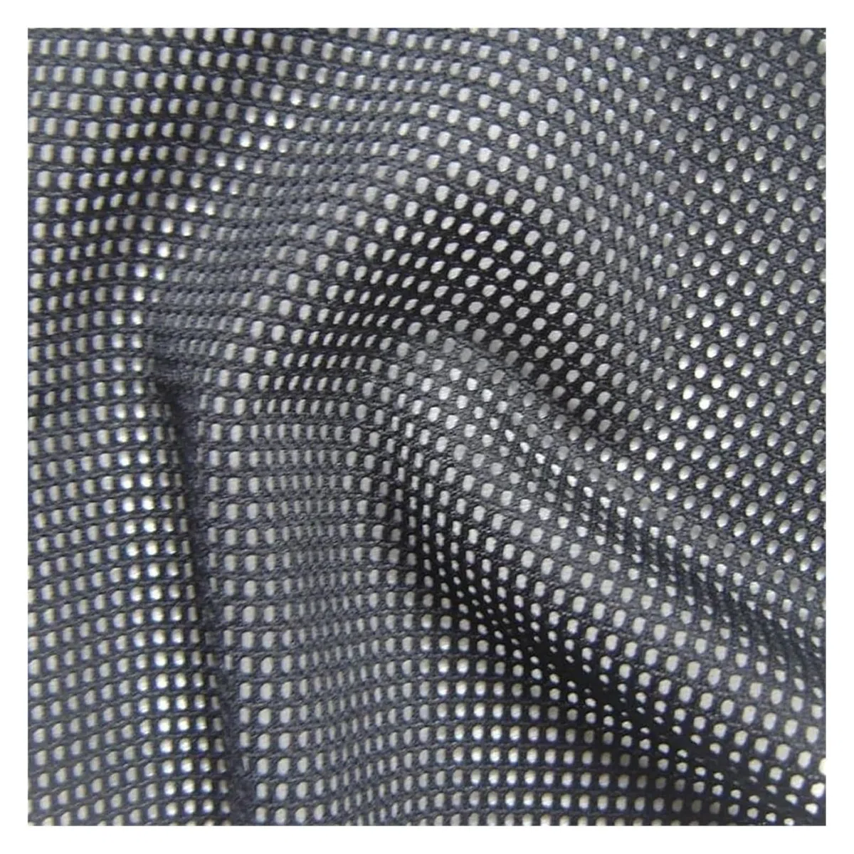 Tejido De Malla De Costura Red De Poliéster Suave Ripstop Elástico Bajo(White)