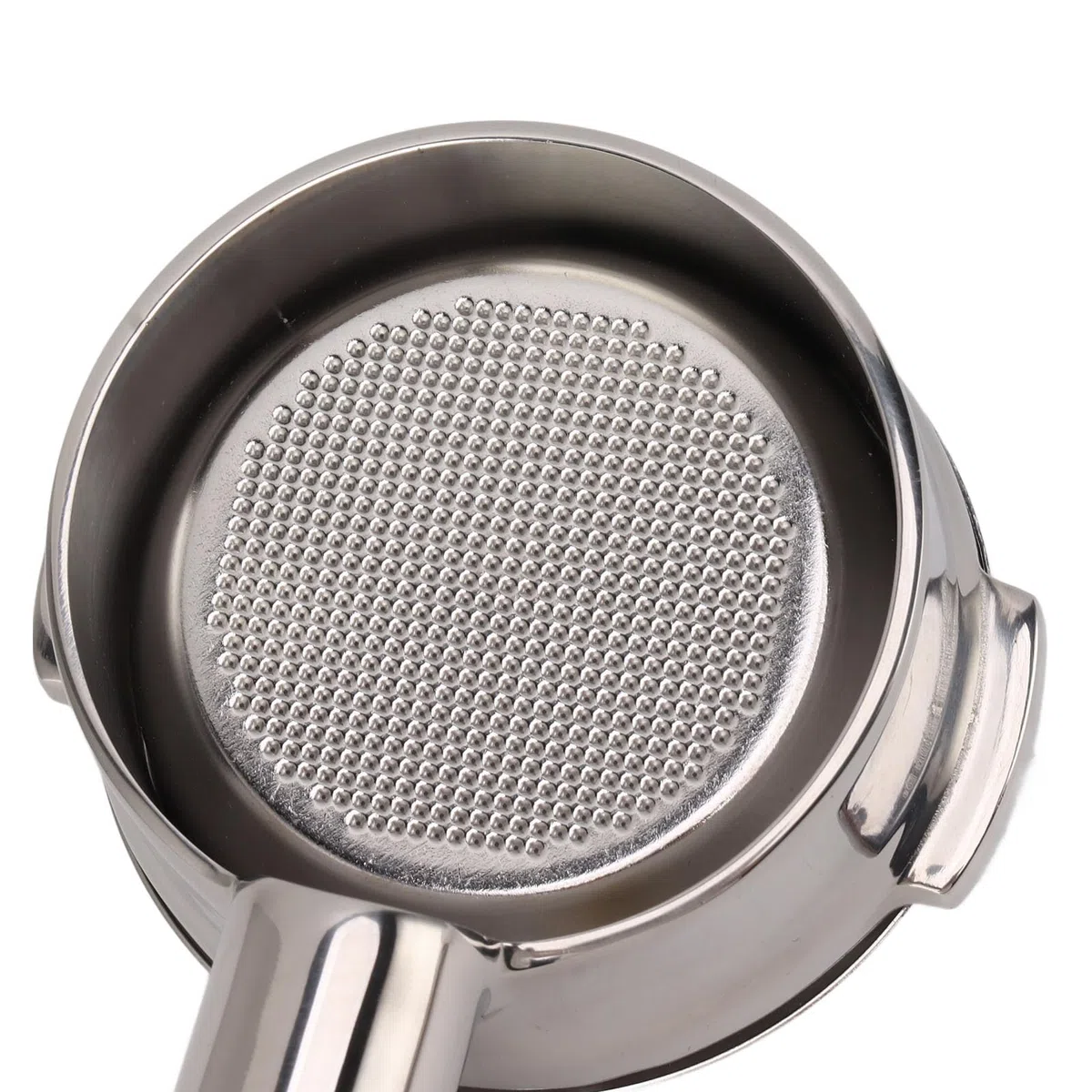 Portafiltro sin fondo de 58 mm Accesorio para máquina de café de acero inoxidable con mango de madera Herramienta de espresso profesional para cafeteras espresso comerciale (F sándalo)