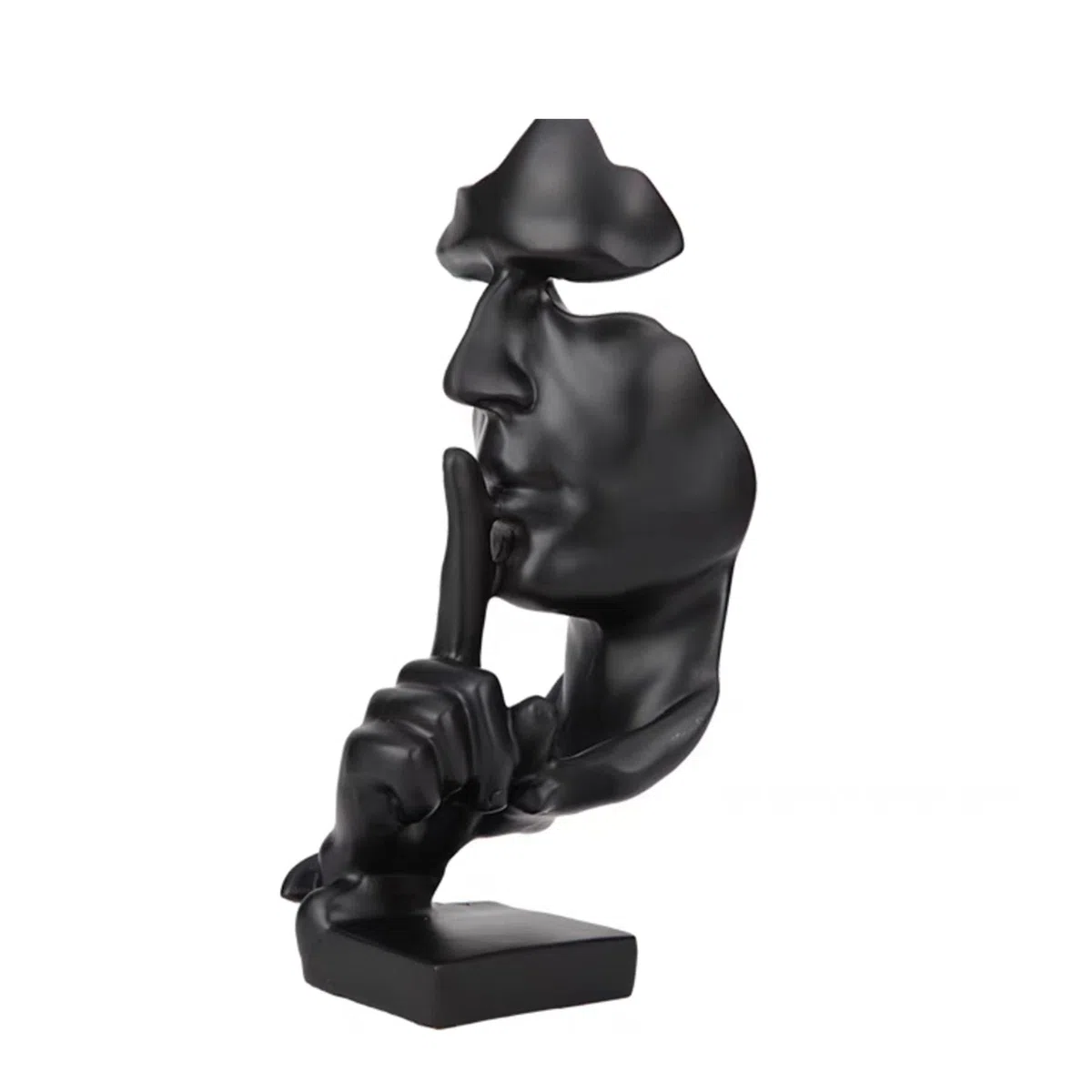 Escultura decorativa dorada, figuras silenciosas, adorno para el hogar, resina sintética, decoración creativa, mesa (negro)
