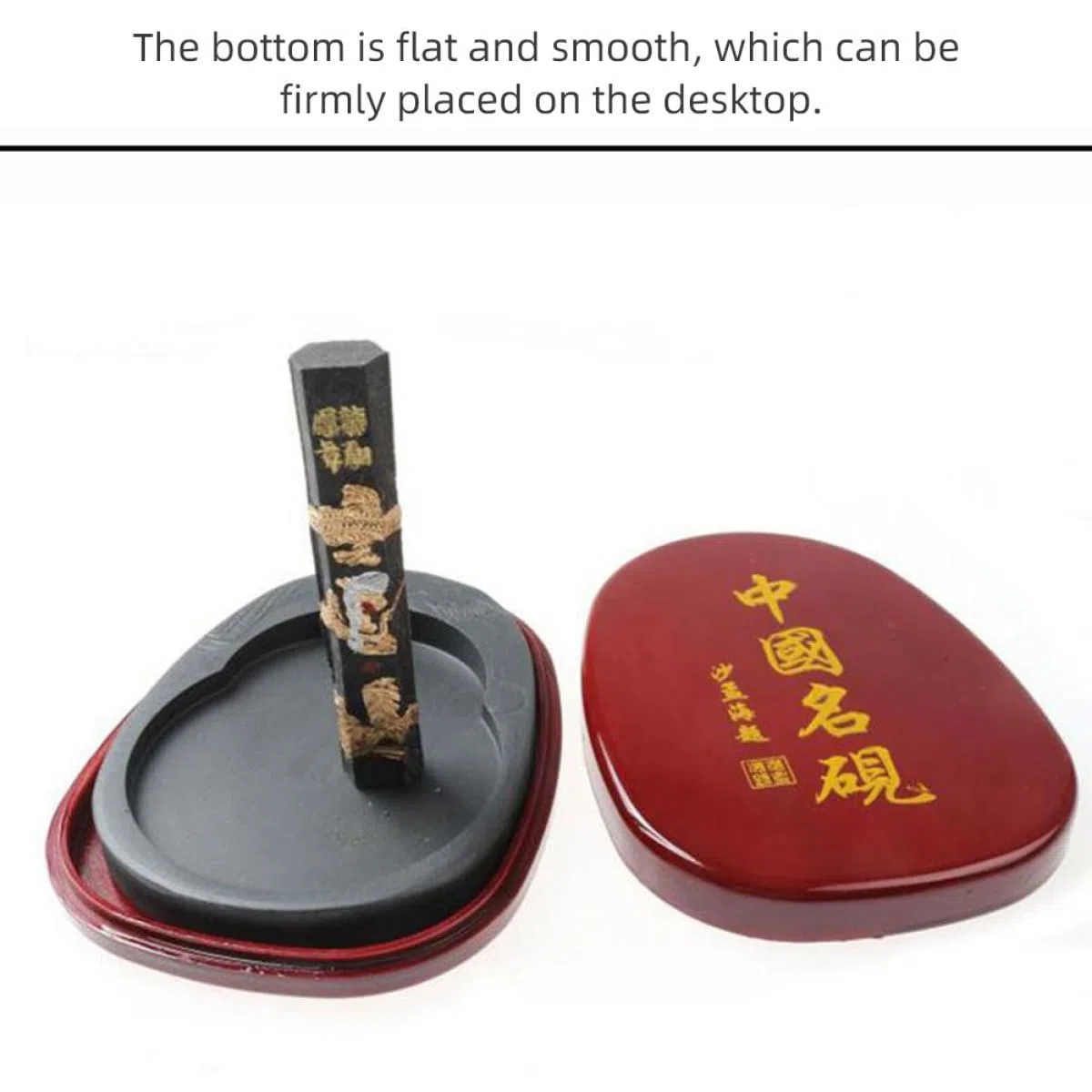ABOOFAN Piedra de Tinta para Caligrafía Compacta y Fácil de Almacenar Tapa, Herramienta Adecuado para Estudiantes y Profesores en Pintura China y Caligrafía