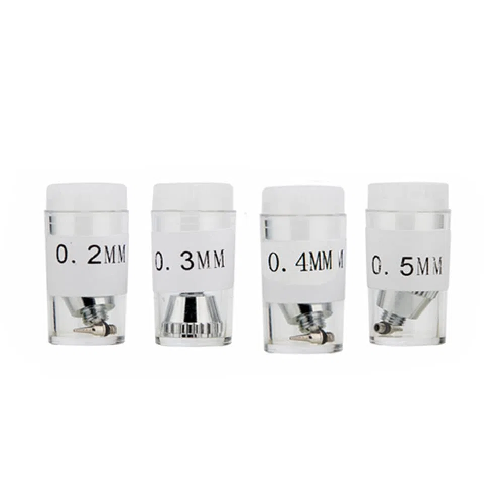 Boquilla de agujas de aerógrafo 0,2 mm, 0,3 mm, 0,4 mm, 0,5 mm, boquilla de pistola de pulverización de 0,2 mm, piezas de repuesto para pistola de aerógrafo