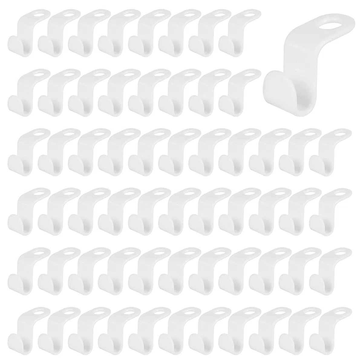 60Pcs Ganchos Conectores para Perchas de Ropa, Mini Organizador de Perchas plástico para Ahorrar Espacio Armario Blanco