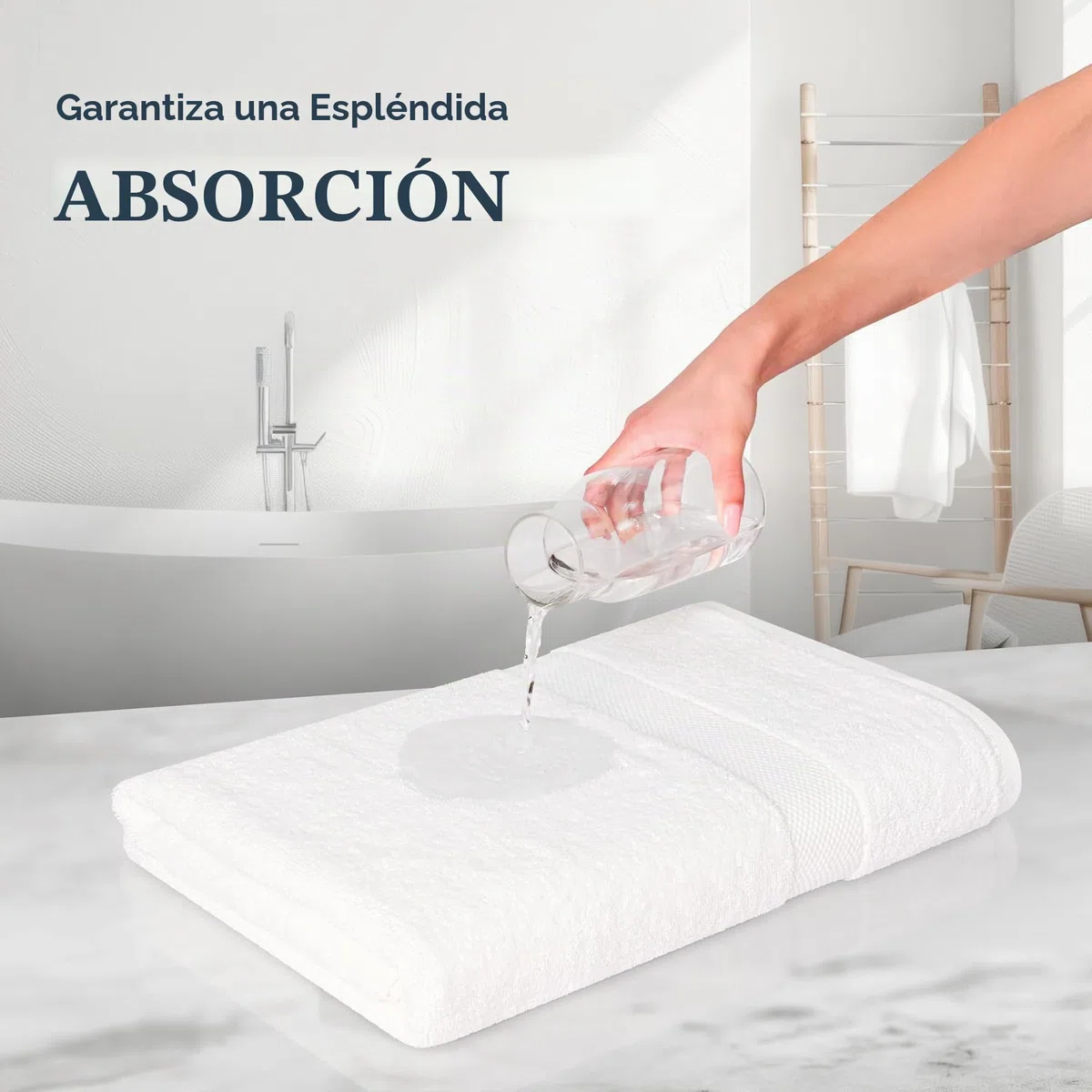 White Classic Toallas de baño de lujo para adultos, extragrandes, 35 x 70 pulgadas, algodón turco de 700 GSM, altamente absorbentes, colección de hotel, paquete de 2
