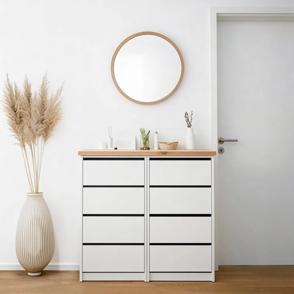 BOX FURNITURE Tablero de Madera de Pino Macizo, 20x120x1.8 cm, Natural, 1.3 kg