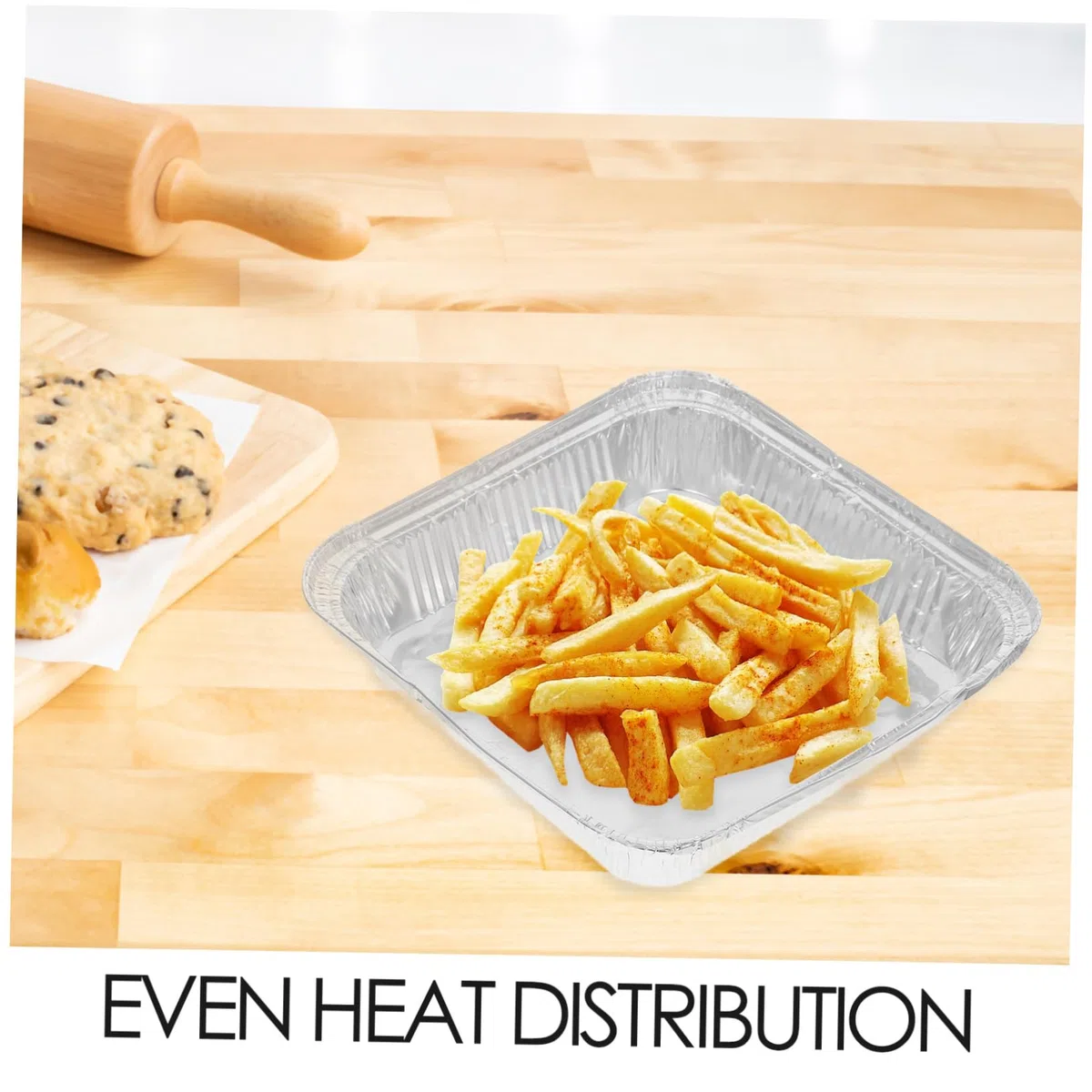 Moldes Desechables Para Hornear Cuadrados 8x8 Pulgadas Aluminio Resistente Distribución Uniforme Calor Para Repostería Familiar y Profesional Paquete 30 Unidades
