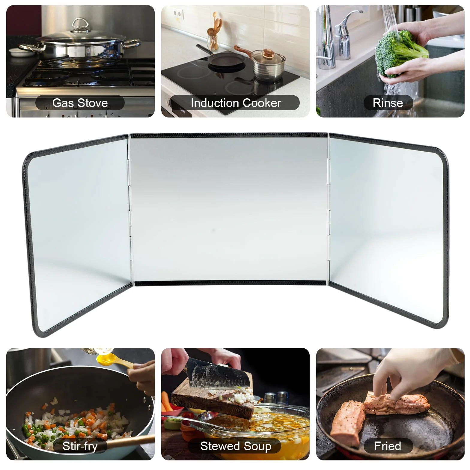 Protector Pared Antisalpicaduras Cocina,3 Lados Antisalpicaduras Cocina,protección eficaz para Evitar Salpicaduras,Protector Pared fácil de Limpiar,Ideal para antisalpicaduras vitroceramica,39x29x30cm