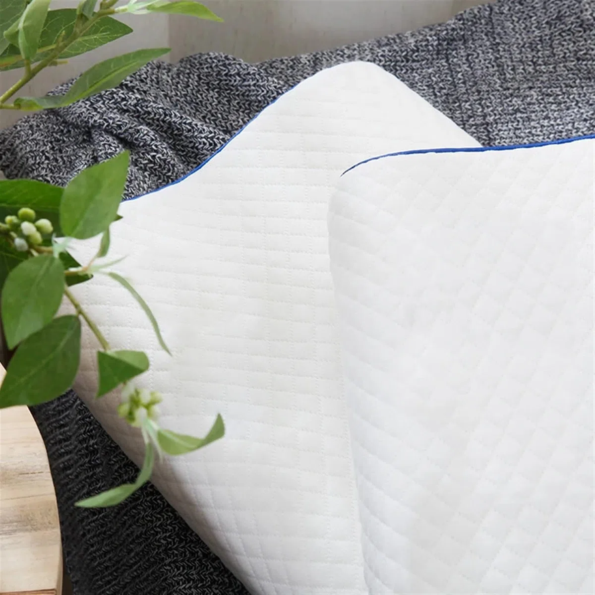 Almohada De Espuma Con Memoria Ropa de cama de espuma viscoelástica, almohada con protección for el cuello, almohada con forma de mariposa de espuma viscoelástica de rebote lento, tamaño for la salud