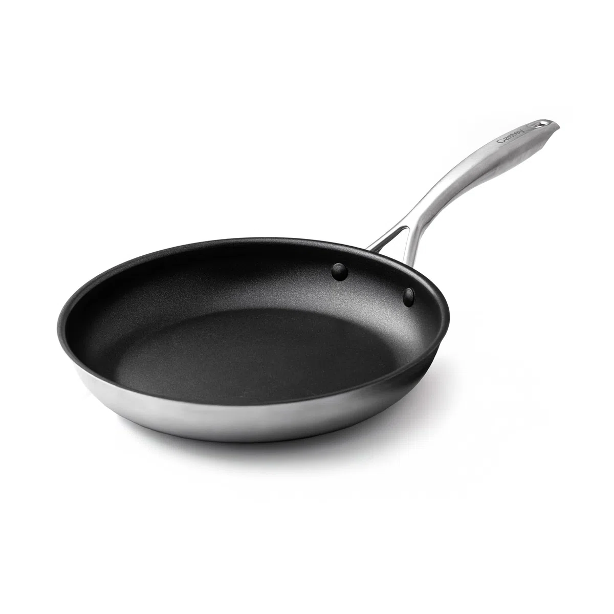 Castey - Sartén Antiadherente Inox Essentials, Modelo EA-S30, Color Plata, Tamaño 30 cm, Acero inoxidable Revestimiento Antiadherente, Apta para Todas las Cocinas, Recubrimiento Durión
