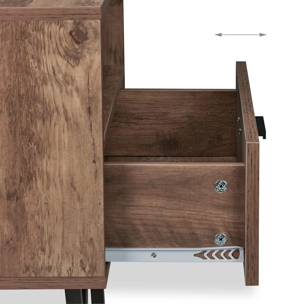 Relaxdays Mesita de Noche, Estilo Industrial, Mesa Cama, Salón o Dormitorio, Mueble Auxiliar, 53 x 50 x 42 cm, Marrón