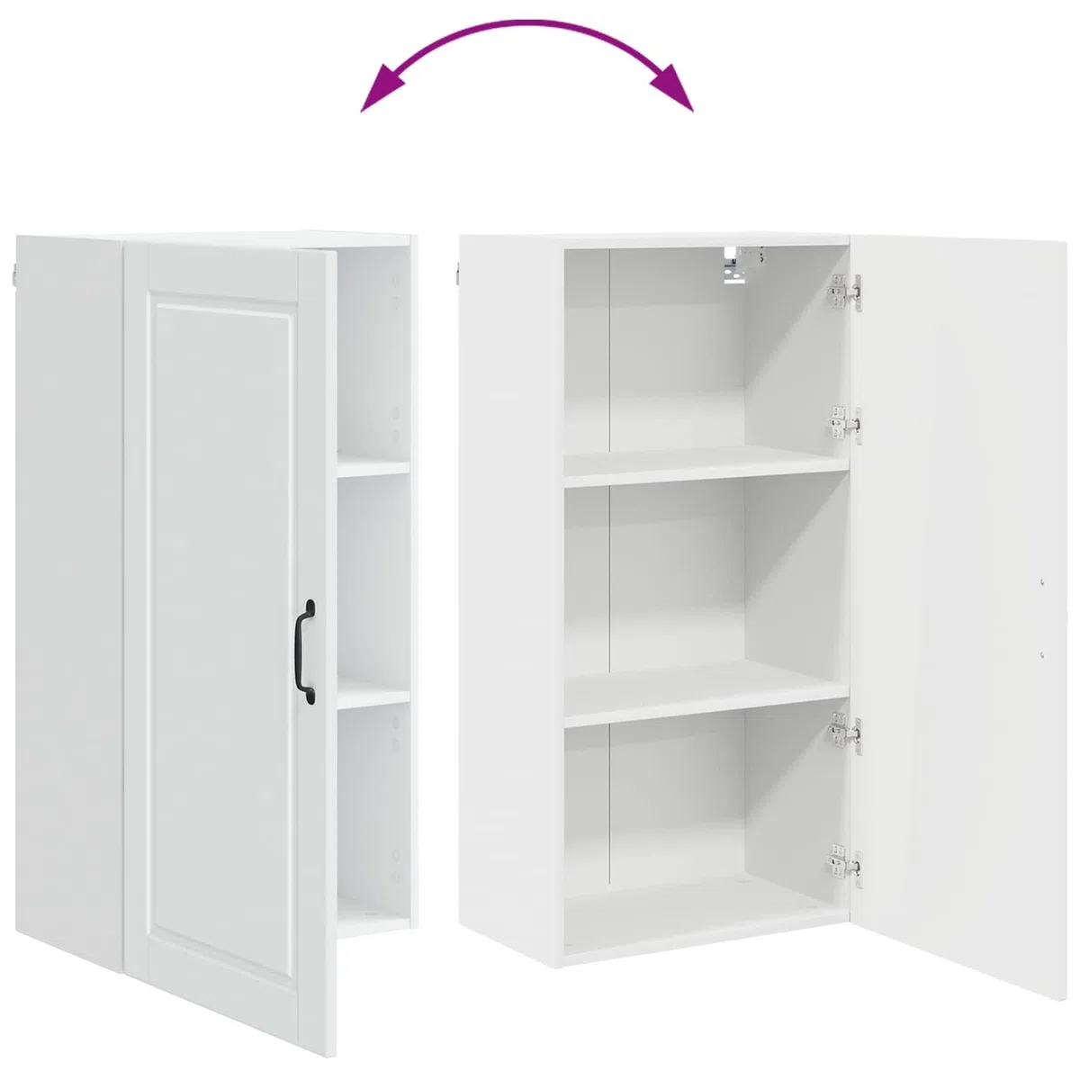 vidaXL Armario de Pared Porto 50 x 31 x 100 cm Madera de ingeniería, Armario de Cocina Moderno, Resistente y Compacto, Almacenamiento montado en la Pared, organización Funcional