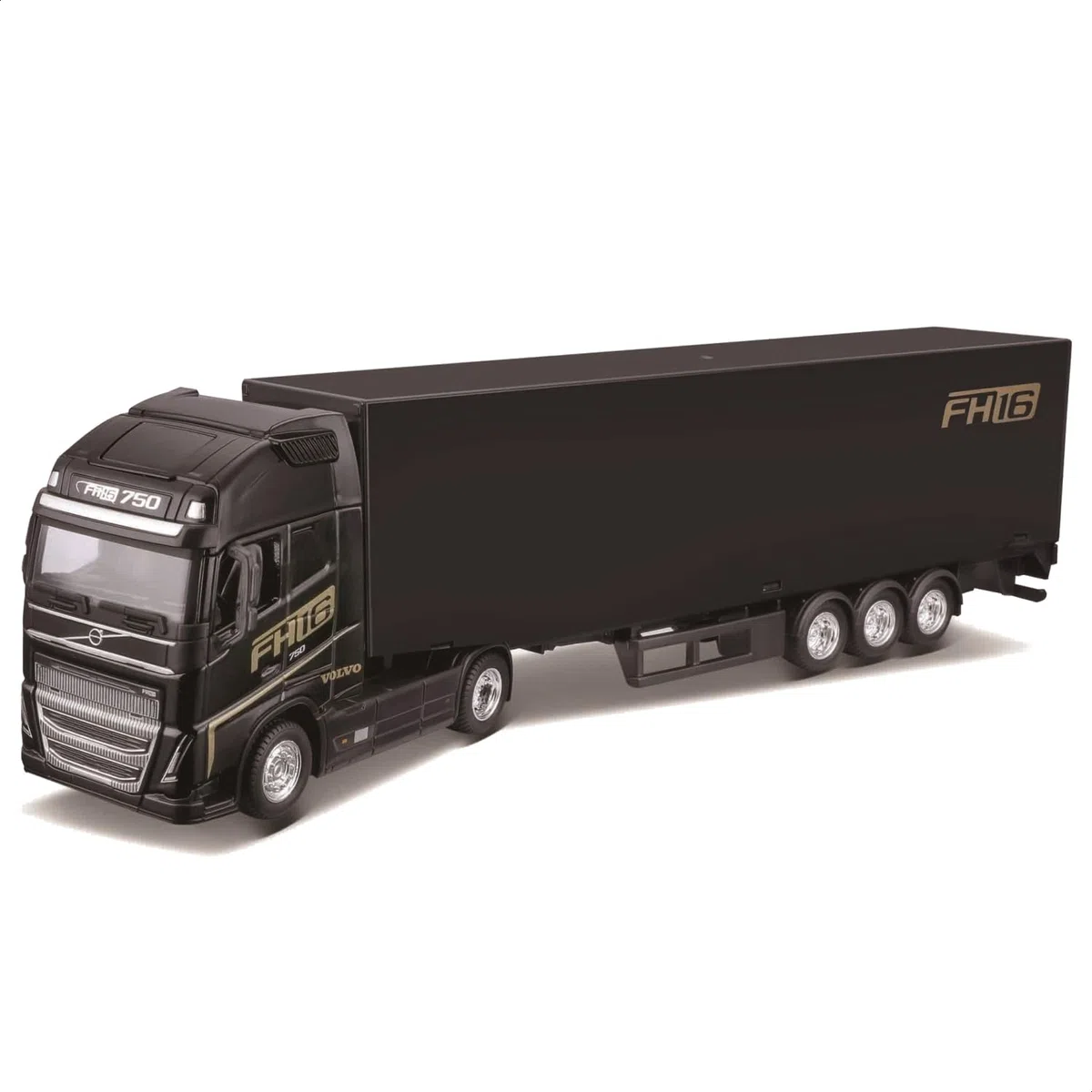 Bburago B18-31461T Street Fire HAULERS - Camión Fundido a presión con Remolque, Volvo FH16 Globetrotter 750 XXL-1:43, Modelo de Juguete Coleccionable, Varios diseños y Colores