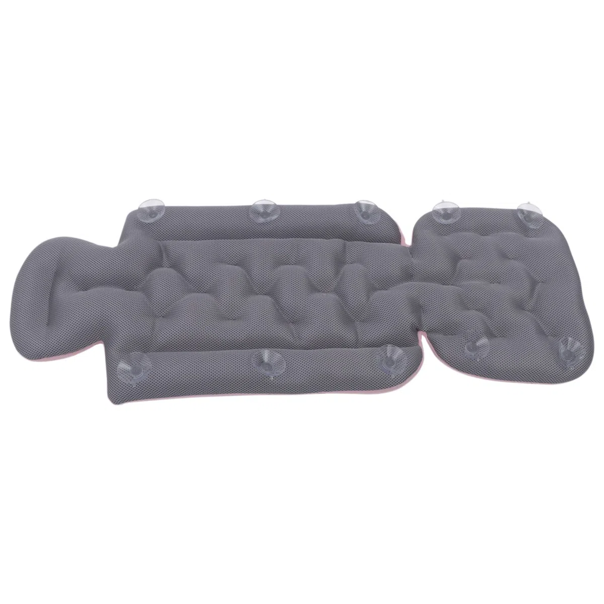 Almohada de baño de cuerpo completo, soporte para la espalda, transpirable, extraíble, lavable, accesorio de bañera para adultos, evita el deslizamiento, cojín para bañera con fuertes ventosas para