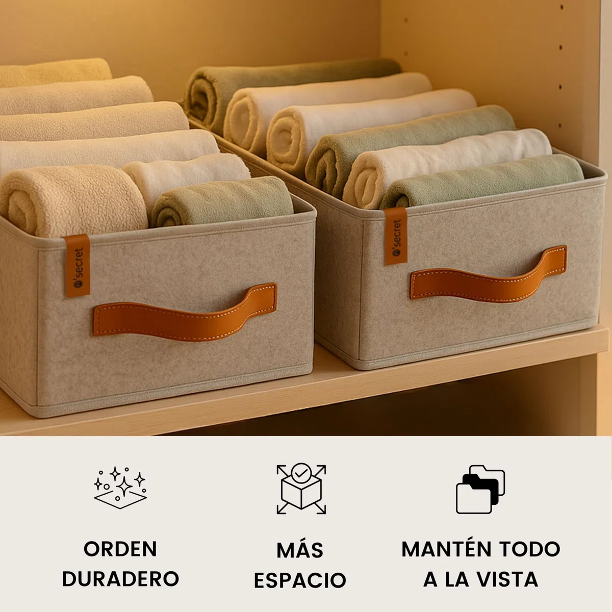 o’secret Organizador Armario Ropa para IKEA PAX 100cm, Set de 6 | Para vaqueros, camisetas y ropa interior, solución ordenada y compacta para armario