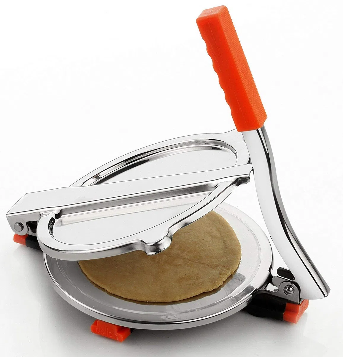 Máquina de tortilla de acero inoxidable, máquina de puri de acero inoxidable, prensa de tortilla, papad/khakhra/Chapati Maker (paquete de 1)