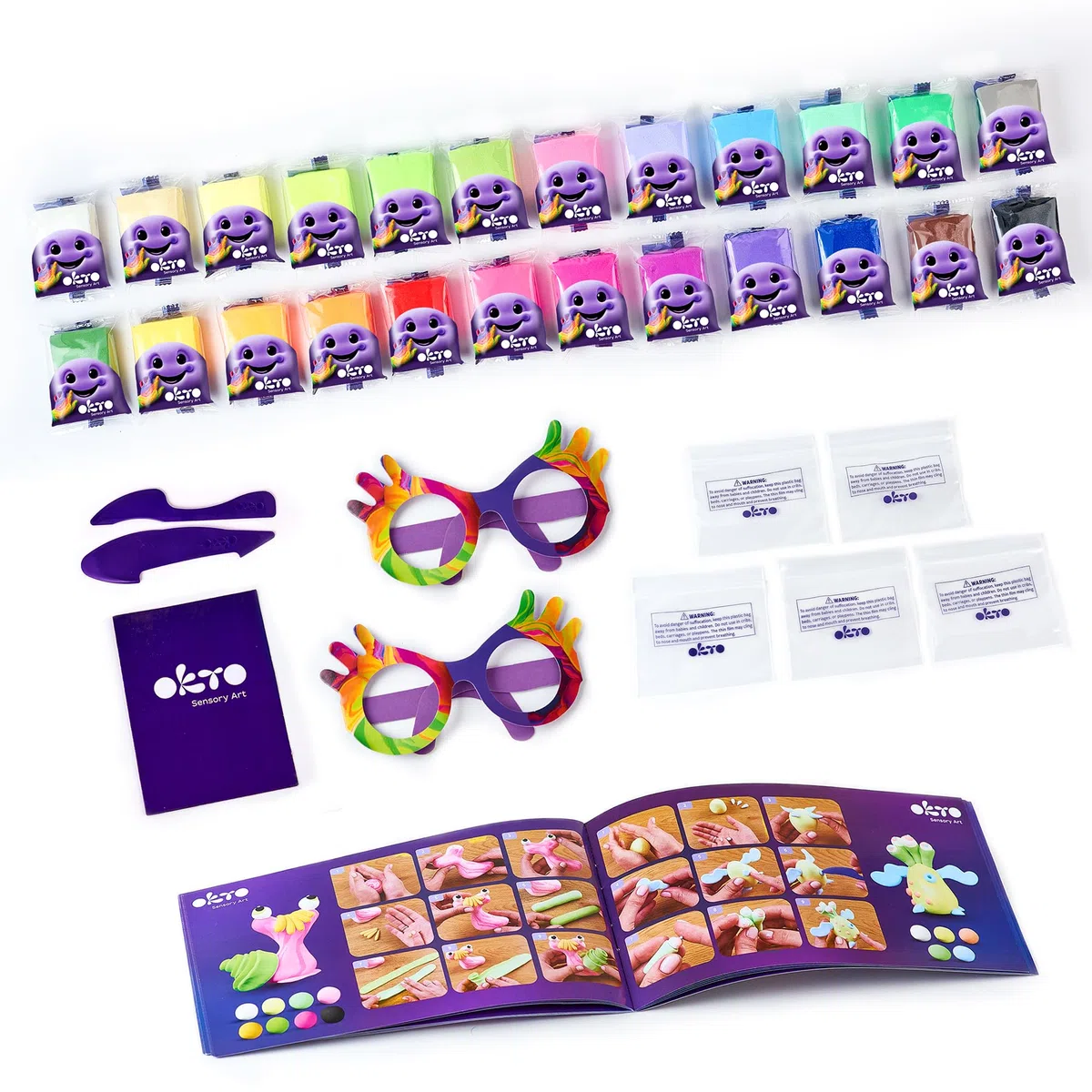Okto 24 colors Set with air clay