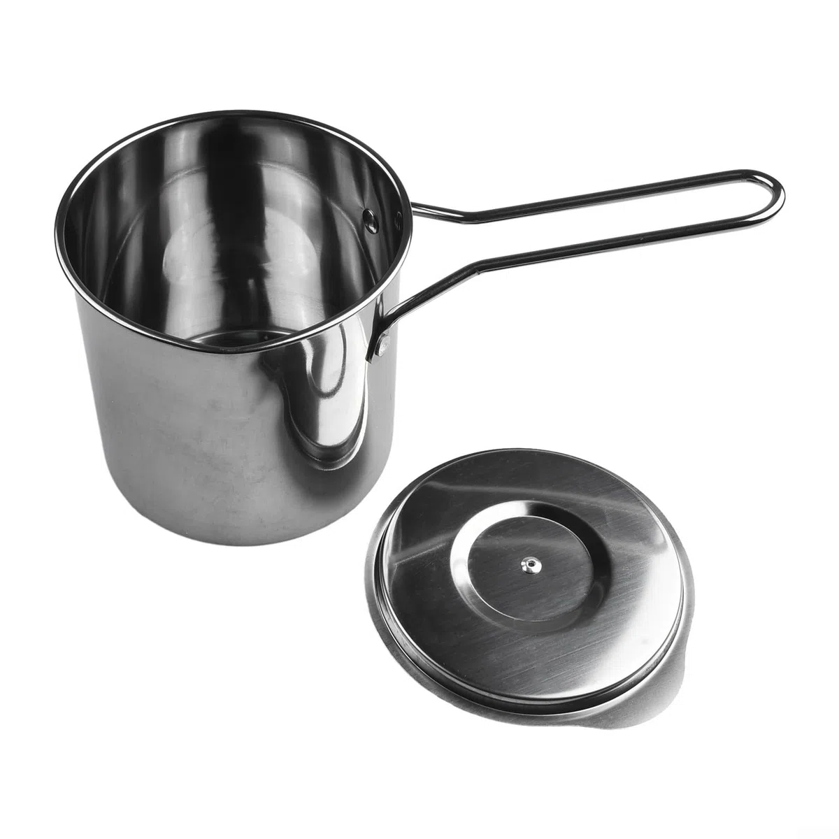 Sartén de acero inoxidable, olla multiusos con asa, para cocinar versátil/cacerola/olla de leche pequeña/olla de freír profunda