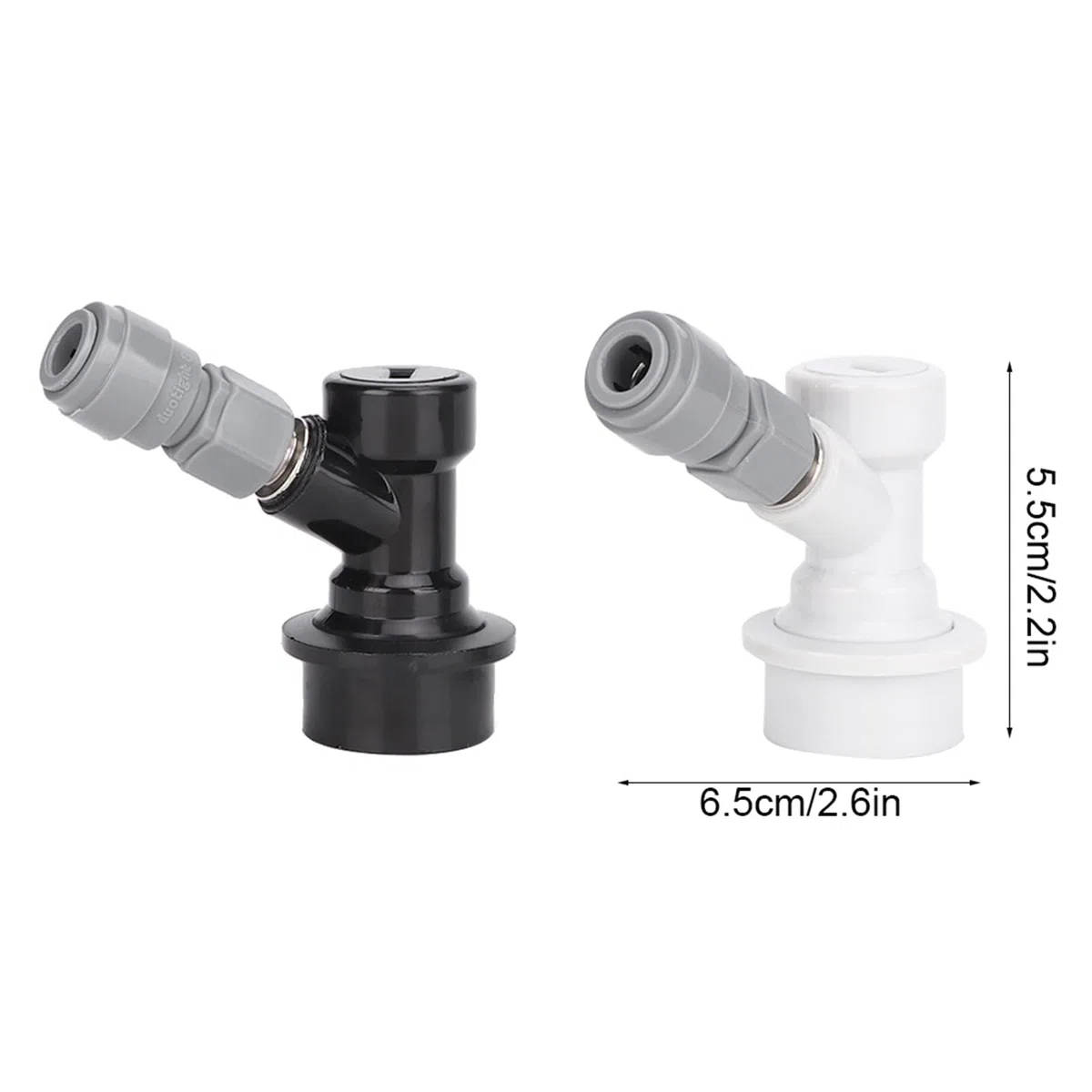 Conector de Barril de Bloqueo de Bola para Barriles Cornelius, Conector de Ajuste Rápido FFL de 8mm y 1/4 Pulgadas, Tapones para Gas y Líquido, Grado Alimenticio
