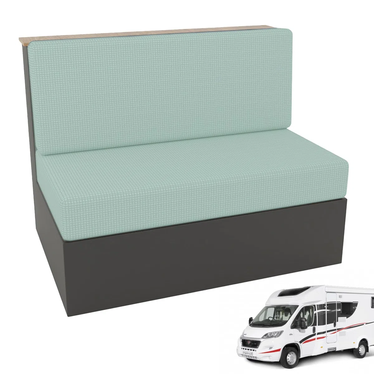 MeYuxg 2 Fundas de Cojín para Mesa de Comedor(1 Juego),Fundas de Asiento para Autocaravanas,Lavables, Fundas de Sofá para Remolques,Fundas Elásticas de Sofá, para RV, Restaurantes (Verde Menta)