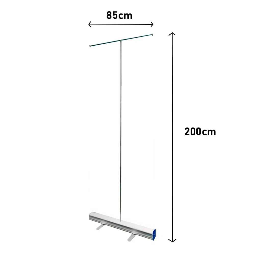 Genérico Estructura Roll Up 85x200 cm de Aluminio | Expositor Publicitario Retráctil | Soporte para Cartel, Banner o Pancarta | Incluye Bolsa de Transporte