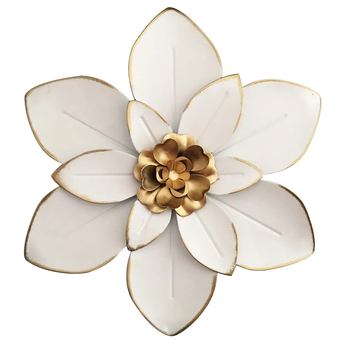 Decoración de pared de flores de metal, escultura floral rústica moderna de 10 pulgadas, hierro envejecido para colgar en la pared, decoración del hogar, obras de arte para interiores, cocina,