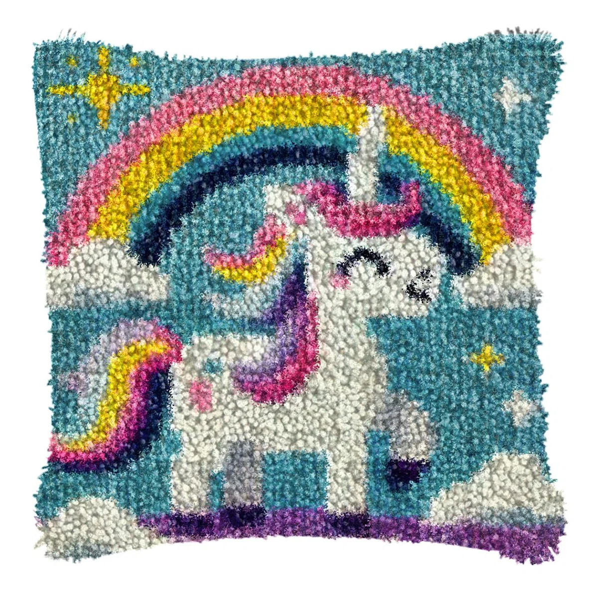 YOOTOM Kit de almohada de gancho de cerradura,Christmas Latch Hook Pillowcase Kits 43x43cm