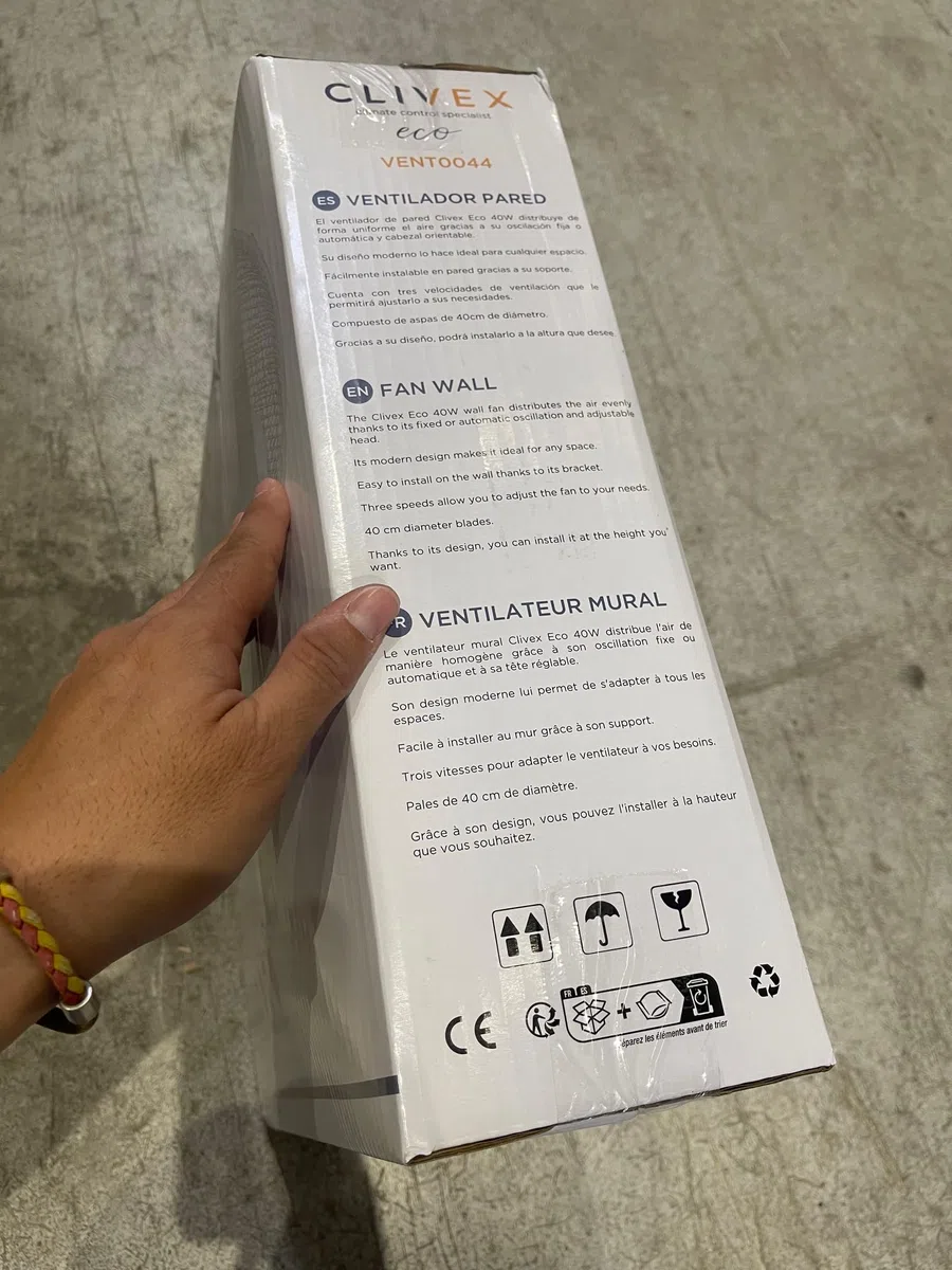 Clivex Ventilador Eco Pared 3 Velocidades 40cm (40W)
