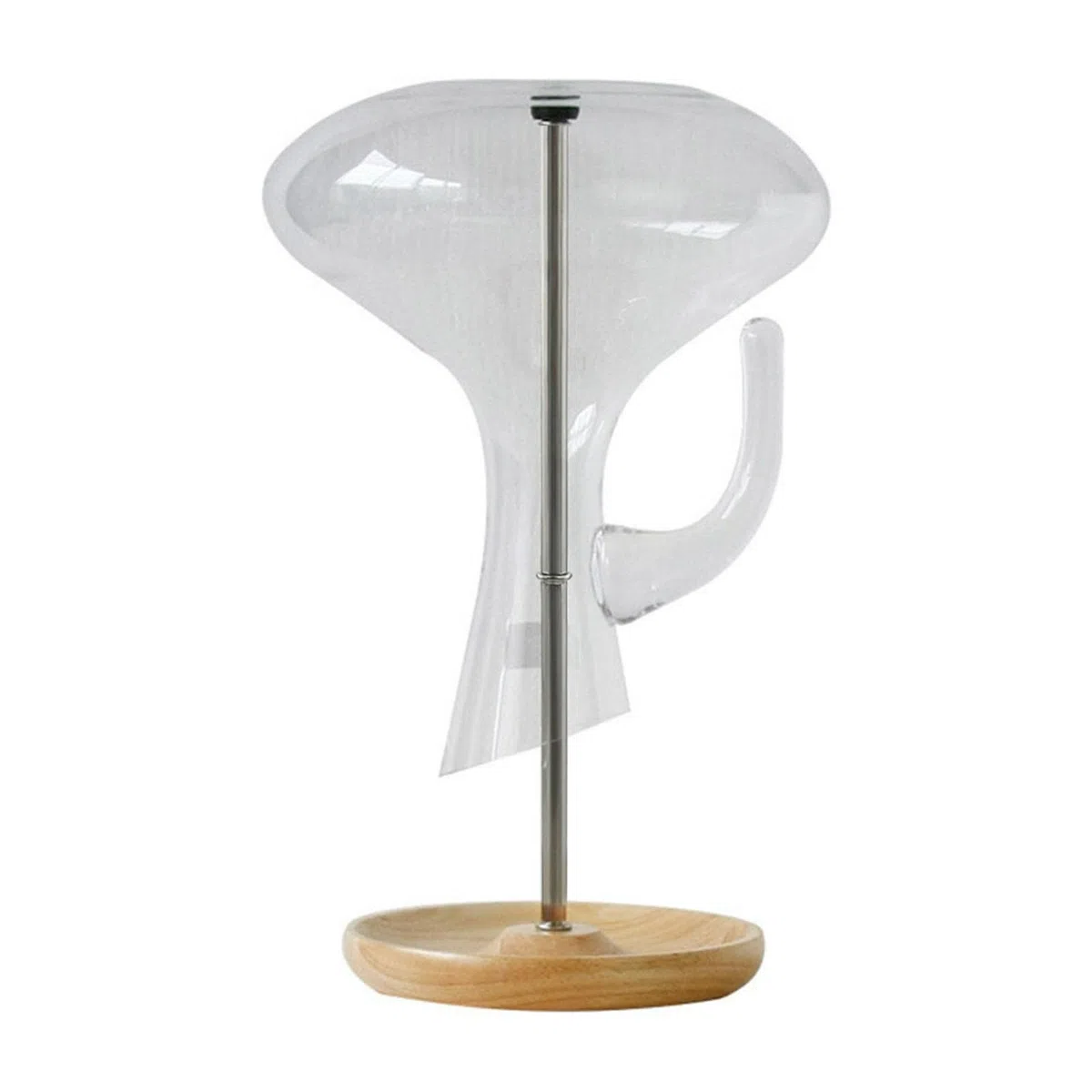 Estante de secado para decantador, soporte para decantador de secado de 2 en 1 soporte para vino con fondo de madera, almacenamiento rápido y seguro