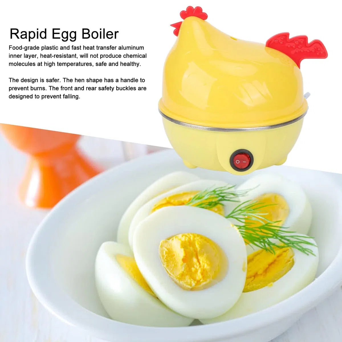 Cocedor Eléctrico de Huevos, 7 Huevos, Apagado Automático, 220V, Mini Máquina para Desayuno