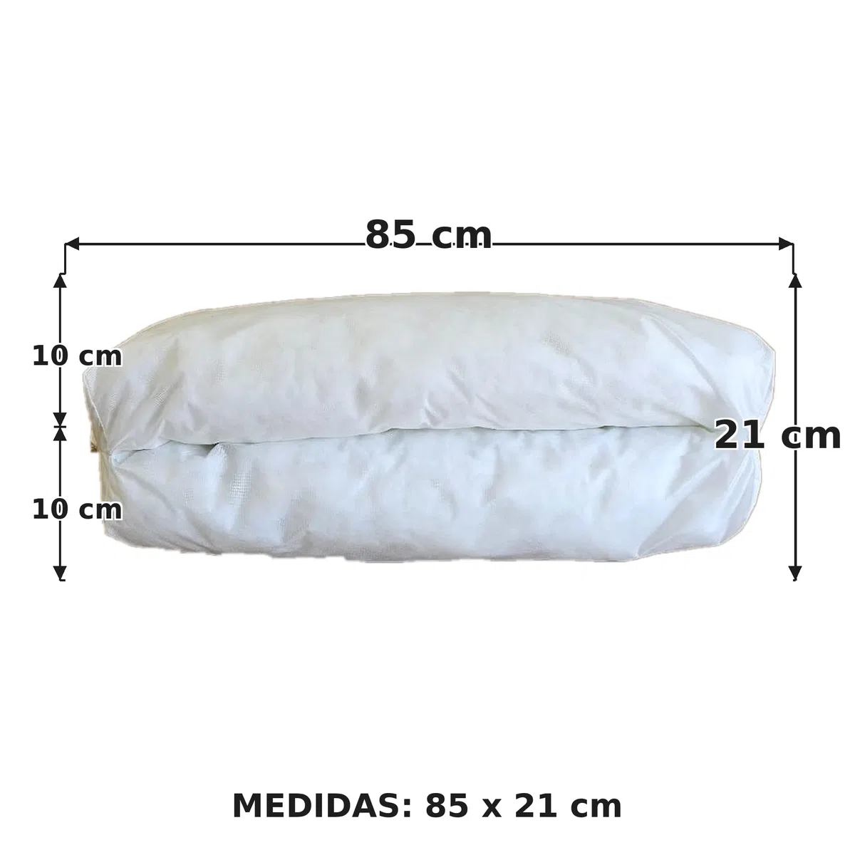 Funda interior para cojín reclinable 85x45x21 cm con hueco central para mecanismo | TNT resistente con cremallera | Para respaldo/cabezal reclinable de sofá | SOLO FUNDA (sin relleno) 85 X 45 X 21