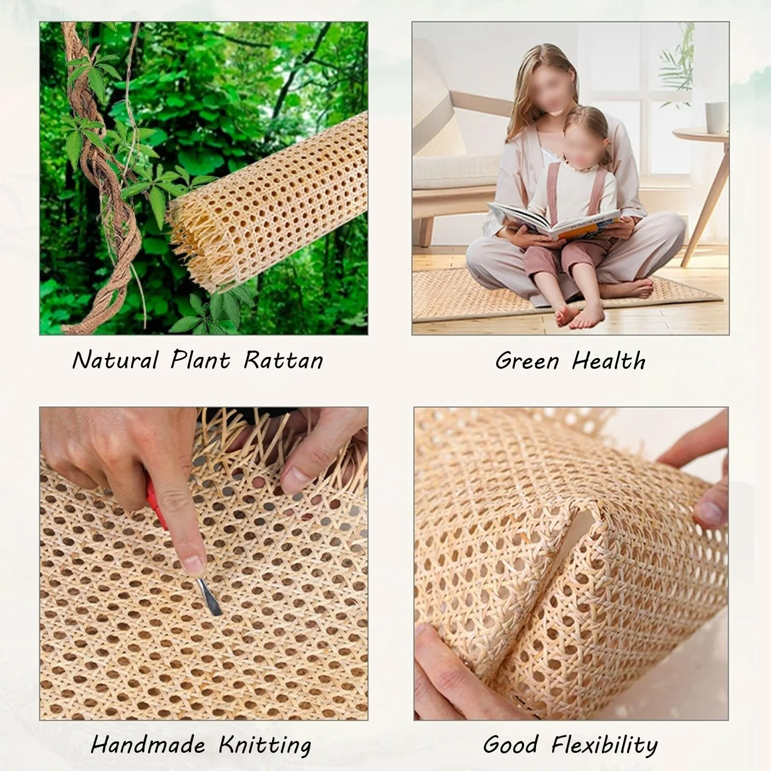 Rejilla de Mimbre Natural, Ratan Rollo Mimbre, Rollo de Ratán 80x100cm para Muebles, Mimbre Rollo, Rattan, Rollo Ratan, Material Plano de Ratán por Metros, Decoración para Sillas(70x100cm)