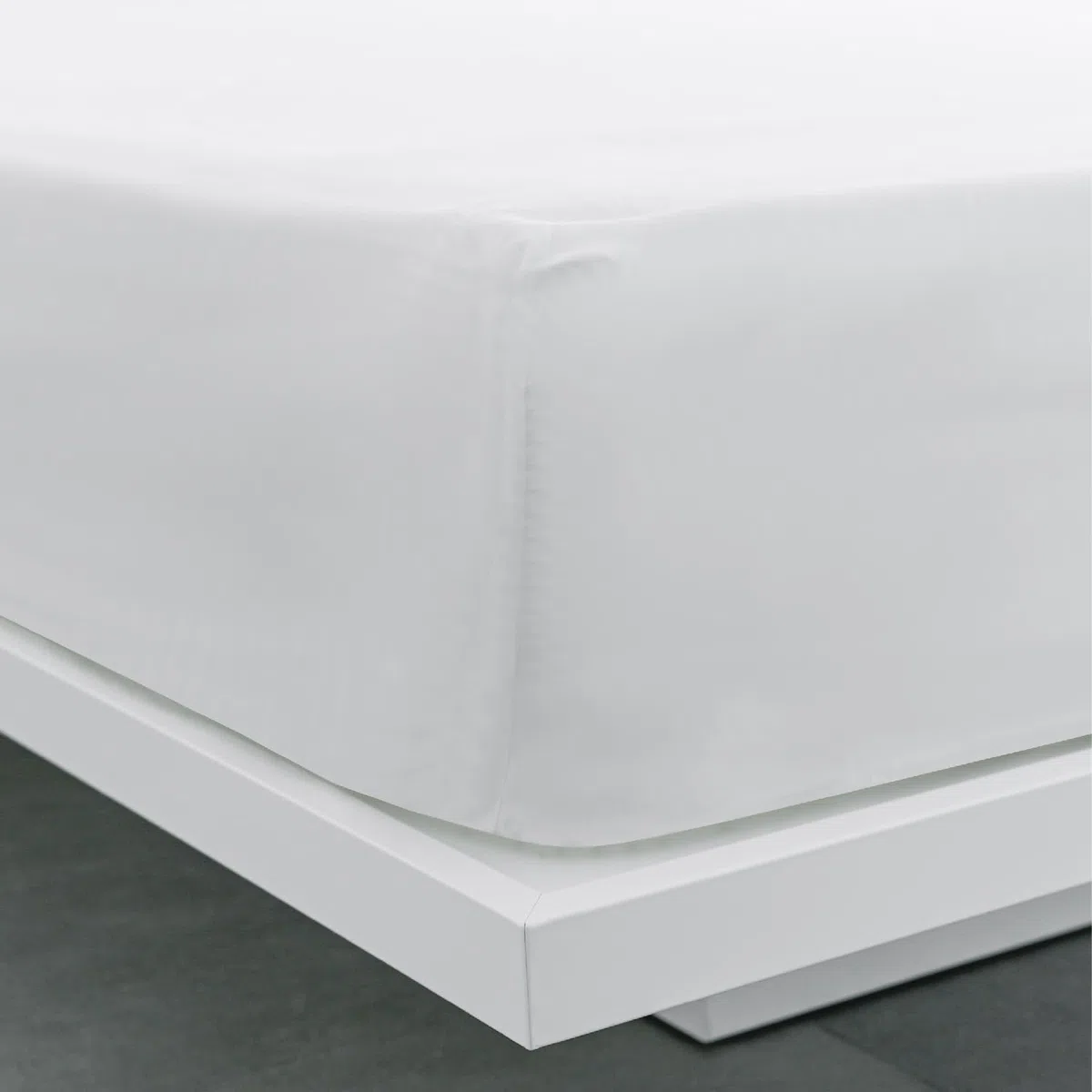 Sábana Bajera Ajustable para Hostelería - 100% Algodón Percal Calidad 200 Hilos - Cama 160x190/200 cm - Ropa de Cama especializada en Hostelería Color Blanco