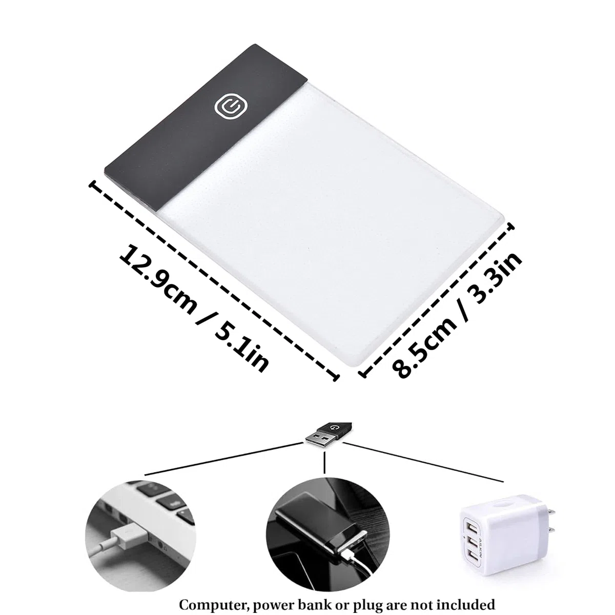 Dibujo A Mano Tablero Led Ultrafino A6 Niños USB Flip Book Kit Set Pintura Arte Suministros Tablero De Dibujo(USB)