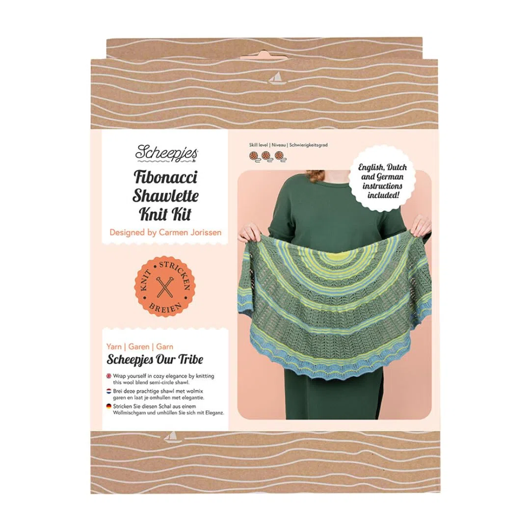Scheepjes - Scheepjes Kit de Tejer Chal Fibonacci - 1 Juego