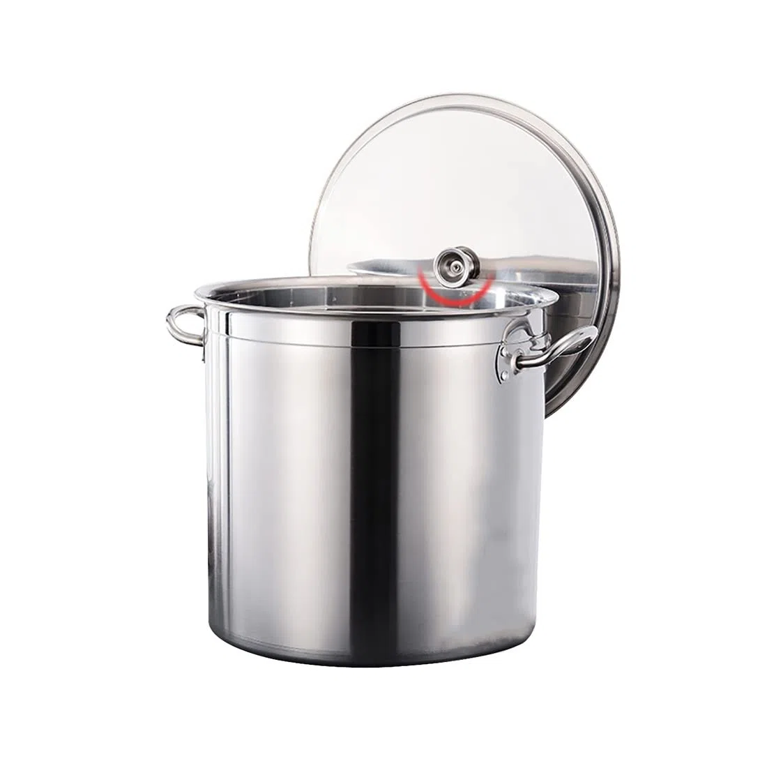 Ollas Grandes y Profundas de Acero Inoxidable (20-98 L), Olla Profesional de Acero Inoxidable con Tapa, Apta para inducción, Apta para Todo Tipo de cocinas (tamaño: 30 x 30 cm (20 L))