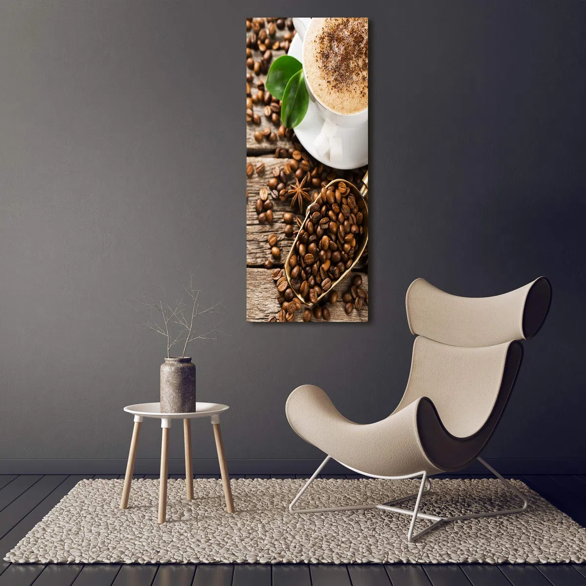 Tulup - Cuadro de Cristal Acrílico - 50x125cm - Impresion en Vidrio Plexiglás - Pintura Acrílica Póster - Cuadro Listo para Colgar - Decoración Sala Cocina - Comidas Y Bebidas - Marrón - Café
