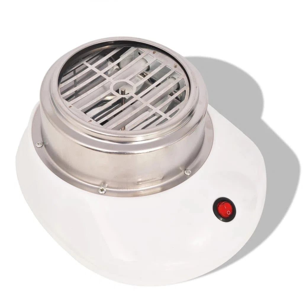 Mangloder - Máquina para hacer algodón de azúcar, 480 W, color blanco, para dulces, postres, aperitivos, cuenco de 26 cm, palo de madera para cumpleaños infantiles, fiestas, hogar, cocina, jardín