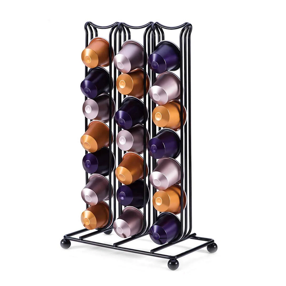 Soporte para Cápsulas de Café Nespresso - Dispensador para 42 Cápsulas, Soporte Cromado Duradero