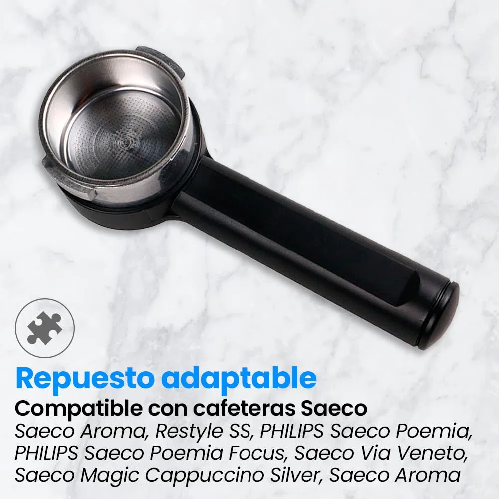 Anakel Home Repuesto Portafiltro Cafetera HD8323 Compatible con Saeco | Incluye Filtro, Modelos Clásicos 18,5x6,7cm