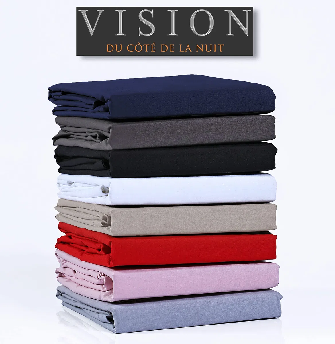 VISION - Sábana Plana - 100% algodón - Color: Blanco - 270 x 300 cm - Cama Doble - Fibras Naturales - Tejido denso - Tejido Suave y Transpirable - Certificado Oeko-Tex