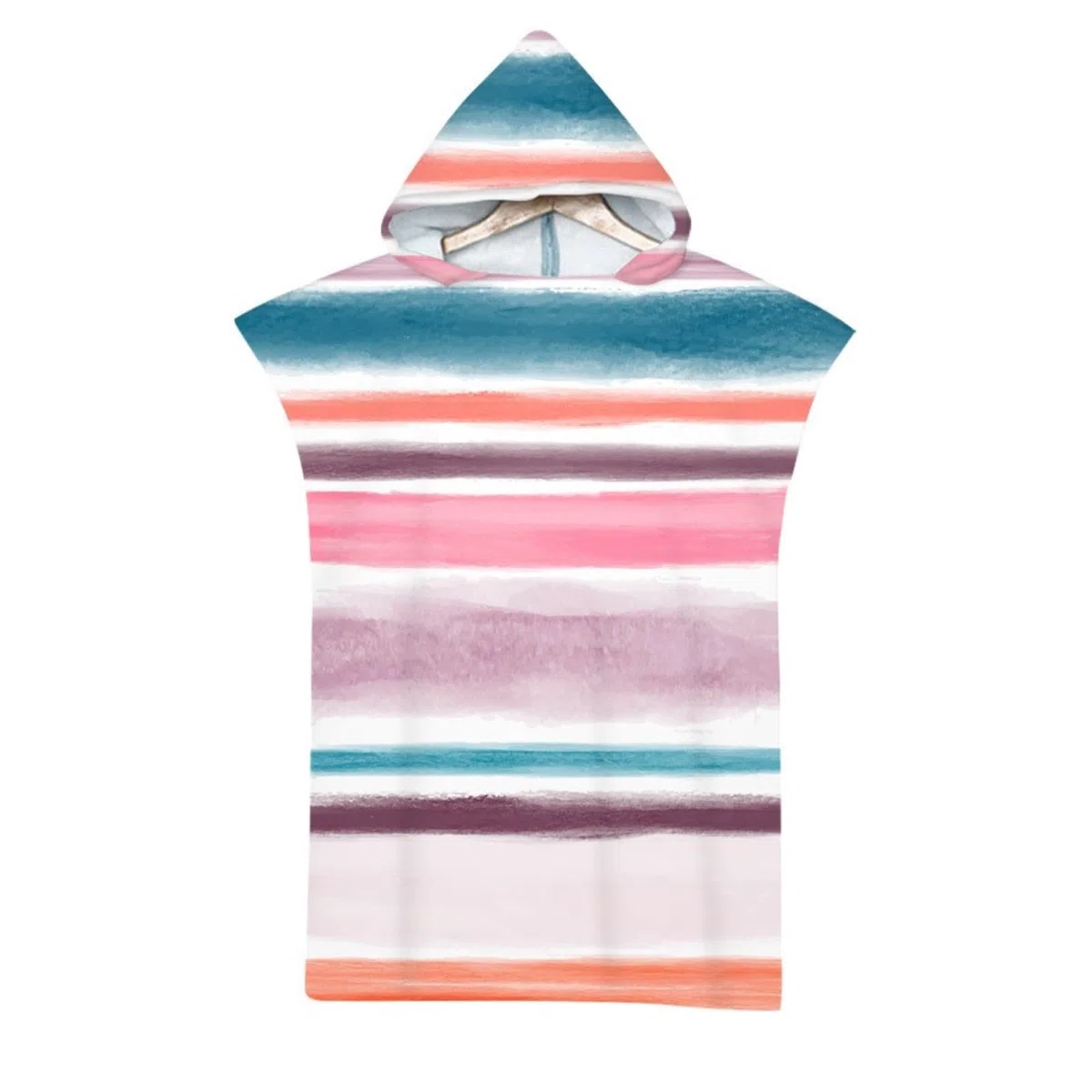 kaylz Toalla de playa de microfibra de gran tamaño, toalla con capucha para niños y adultos, poncho de cambio de secado rápido (75 x 110 cm, morado)