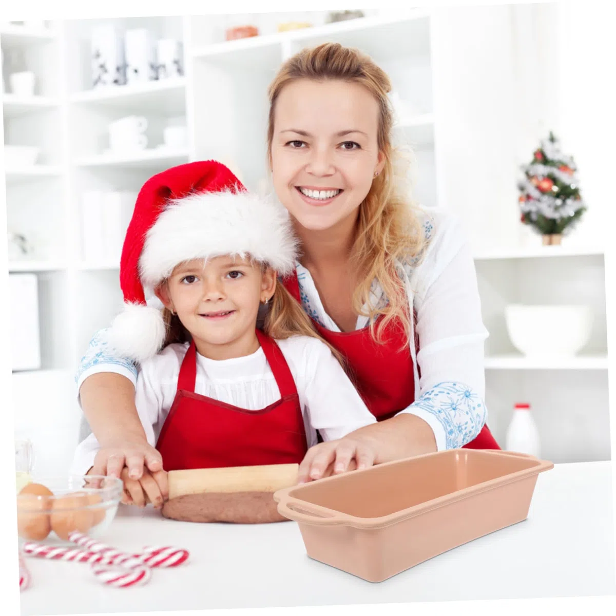 Alipis Molde de Silicona para Cupcakes con Asas y Refuerzo Metálico Antiadherente para Hornear Pan y Pasteles en Casa