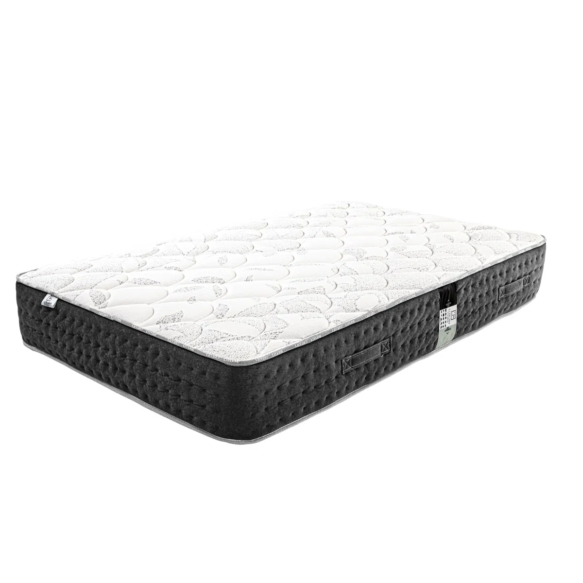 Luxury Literie - Colchón de 90 x 190 cm, serenidad, muelles ensacados, espuma de alta densidad, ergonómica, soporte muy firme + almohada + edredón