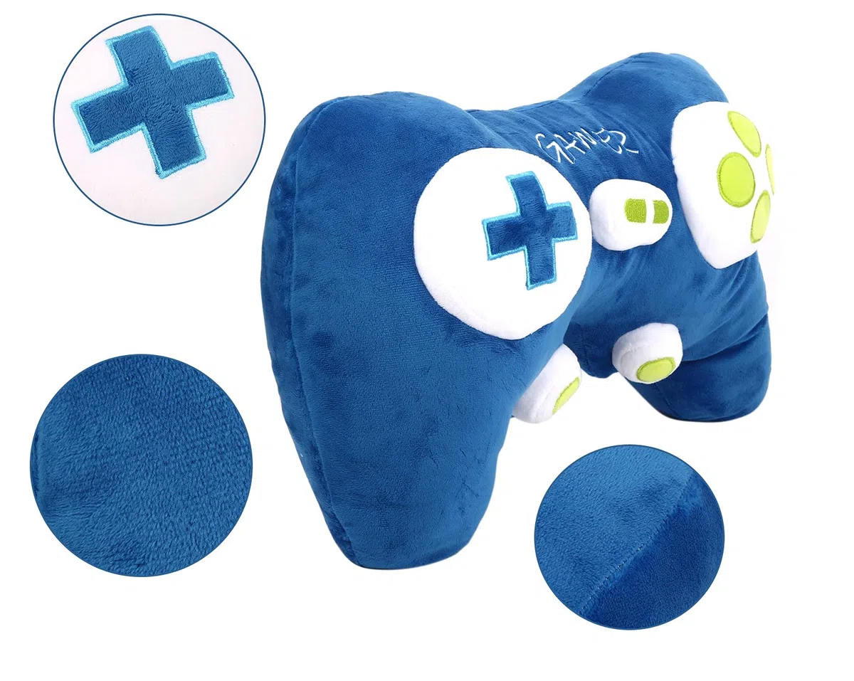 L Lifetime Comfort Video Game Controller Plush Pillow - Soft Throw Cushion for Ultimate Gamer Room Decor, Bed, Sofa, and More for Gamers of All Ages